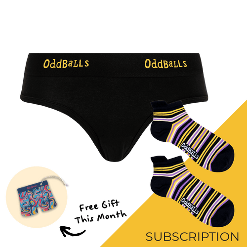 Women's Plain Brief Knickers Subscription - 6 Months Prepaid (Free Socks + Free Delivery!)