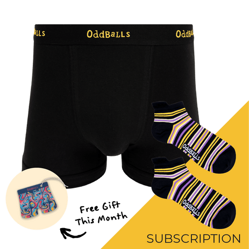 Men's Plain Cotton Boxer Shorts Subscription - 12 Month Prepaid (Free Socks + Free Delivery!)