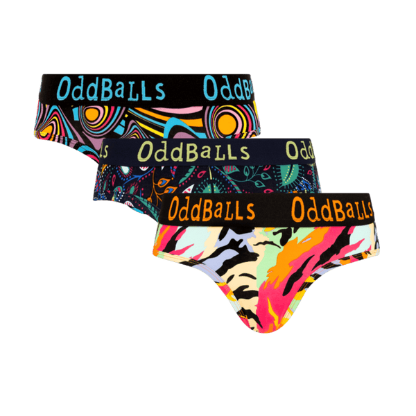 Party Pants Bundle - Ladies Cotton Briefs 3 Pack front