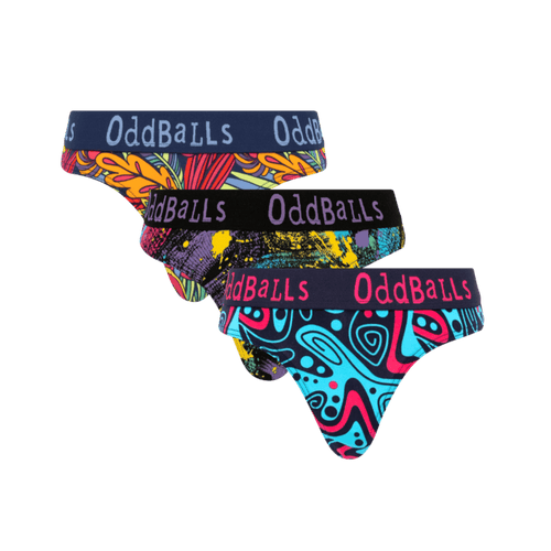 Party Pants Bundle - Ladies Cotton Thong 3 Pack