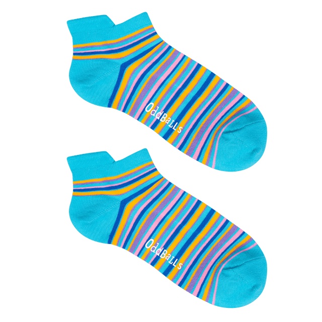 Pastel Stripes - Ankle Trainer Socks
