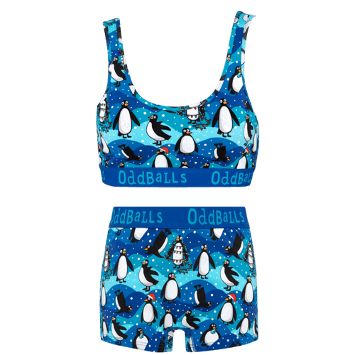 Penguins Bundle - Womens Bralette & Boxers Matching Set
