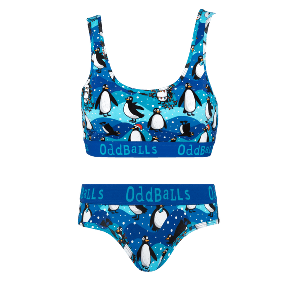 Penguins Bundle - Womens Bralette & Briefs Matching Set front