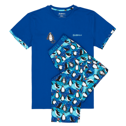 Penguins - Men's Long Pyjamas Set (T-Shirt & Trousers)