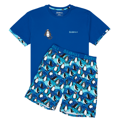 Penguins - Men's Short Pyjamas Set (T-Shirt & Shorts)
