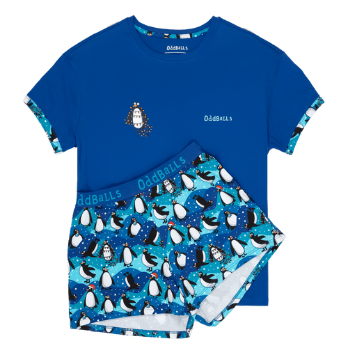 Penguins - Women's Short Pyjamas Set (T-Shirt & Shorts)