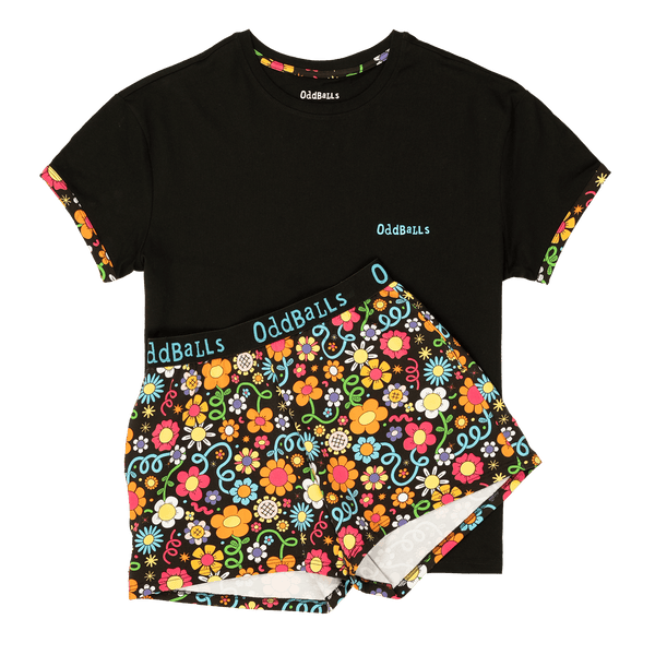Petal Power - Women's Short Pyjamas Set (T-Shirt & Shorts)