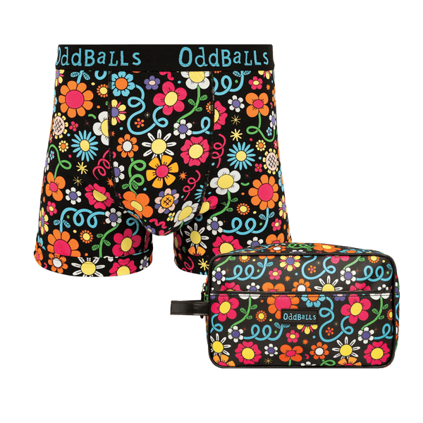Petal Power Bundle - Mens Boxer Shorts & Matching Wash Bag