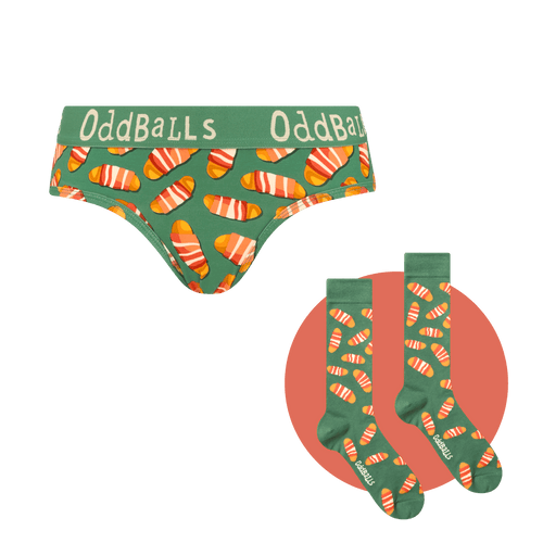 Pigs In Blankets Bundle - Ladies Briefs & Sock