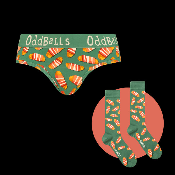 Pigs In Blankets Bundle - Ladies Briefs & Sock