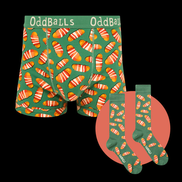 Pigs In Blankets Bundle - Mens Boxer Shorts & Sock