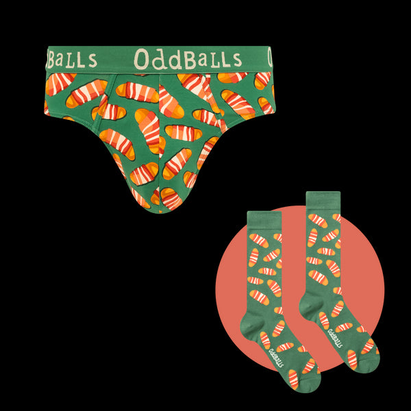 Pigs In Blankets Bundle - Mens Briefs & Sock