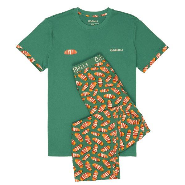 Pigs in Blankets - Men's Long Pyjamas Set (T-Shirt & Trousers)
