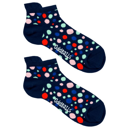 Pink Polka Dots - Trainer Socks
