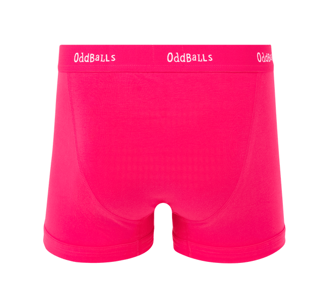 Pink/White - Mens Boxer Briefs