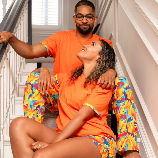 Great Balls of Fire - Men's Long Pyjamas Set (T-Shirt & Trousers)