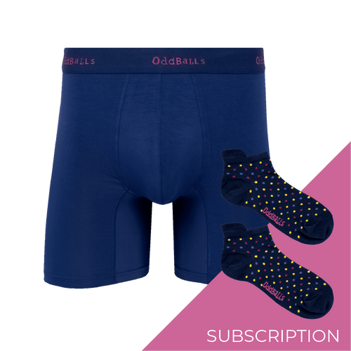 Men's Plain Bamboo Boxer Shorts Subscription - 12 Month Prepaid (Free Socks + Free Delivery!)
