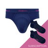 Men's Plain Cotton Brief Subscription - Monthly Underwear (Free Socks + Free Delivery!)