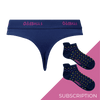 Women's Plain Thong Subscription - Monthly (Free Socks + Free Delivery!)