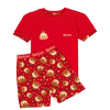 Christmas Puddings - Kids Short Pyjamas Set (T-Shirt & Shorts)