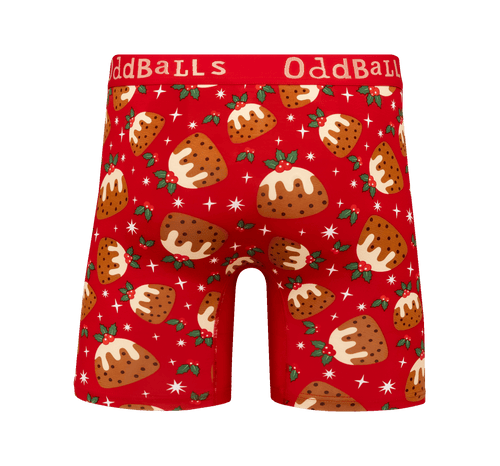 Christmas Puddings - Mens Bamboo Boxer Shorts