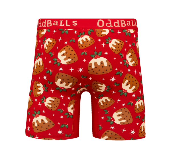 Christmas Puddings - Mens Bamboo Boxer Shorts