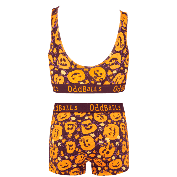 Pumpkins Bundle - Womens Bralette & Boxers Matching Set back