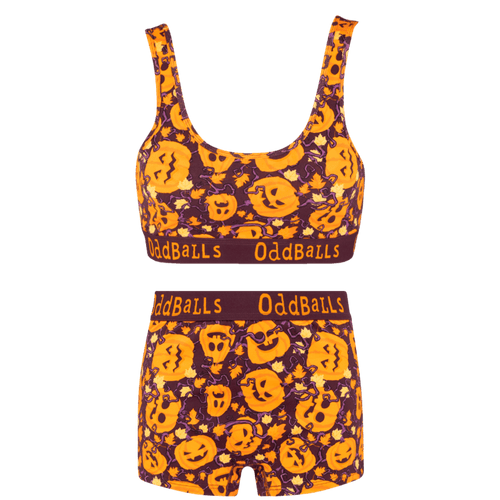 Pumpkins Bundle - Womens Bralette & Boxers Matching Set
