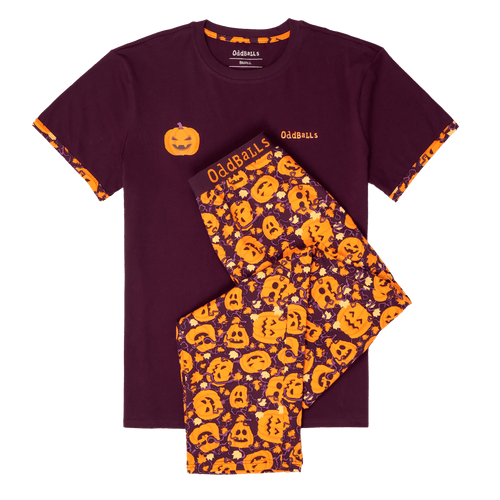 Pumpkins - Men's Long Pyjamas Set (T-Shirt & Trousers)