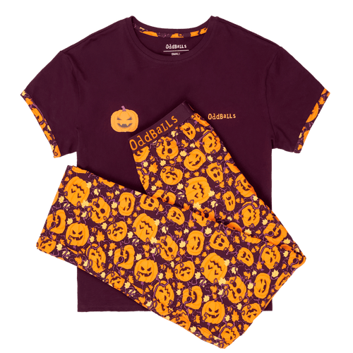 Pumpkins - Women's Long Pyjamas Set (T-Shirt & Trousers)
