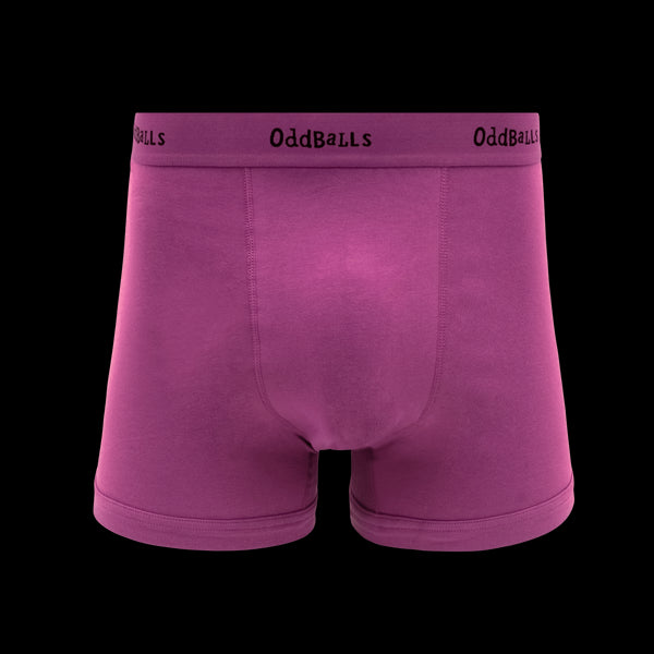 Purple & Black - Mens Cotton Boxer Shorts