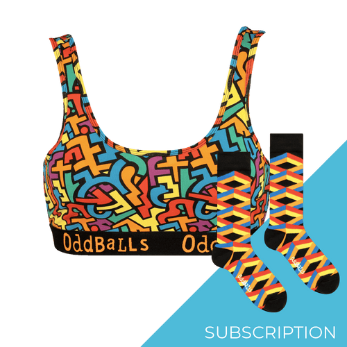 Women's Patterned Bralette Subscription - 6 Month Prepaid (Free Socks + Free Delivery!)