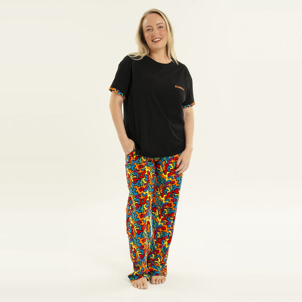 Puzzle - Women's Long Pyjamas Set (T-Shirt & Trousers)