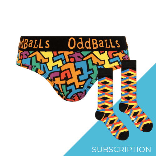 Women's Patterned Brief Knickers Subscription - Monthly (Free Socks + Free Delivery!)