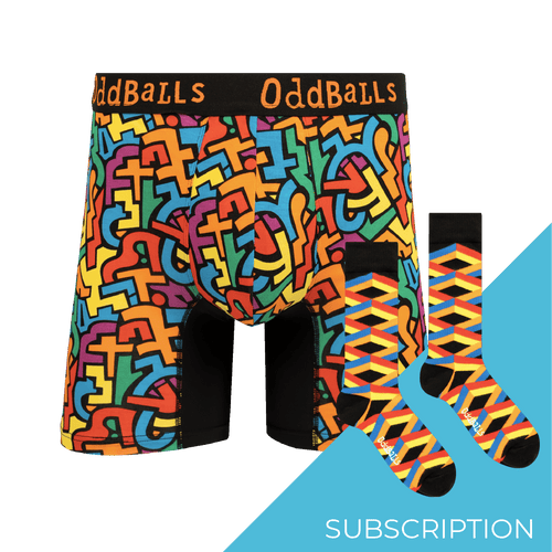 Men's Patterned Bamboo Boxer Shorts Subscription - Monthly Underwear (Free Socks + Free Delivery!)