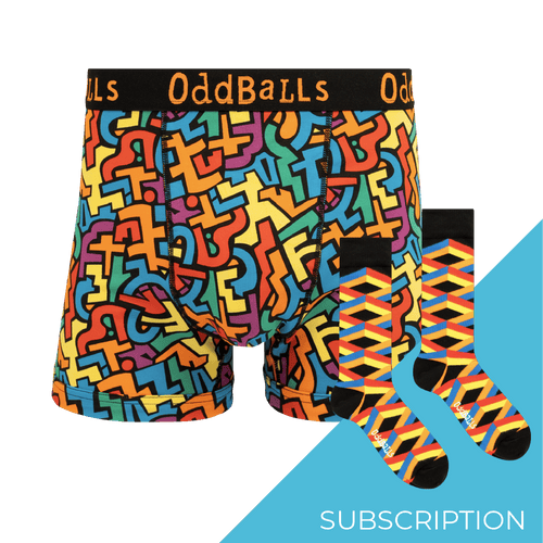 Men's Patterned Cotton Boxer Shorts Subscription - Monthly Underwear (Free Socks + Free Delivery!)