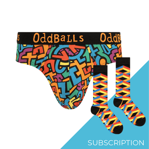Men's Patterned Cotton Briefs Subscription - Monthly (Free Socks + Free Delivery + Free Delivery!)
