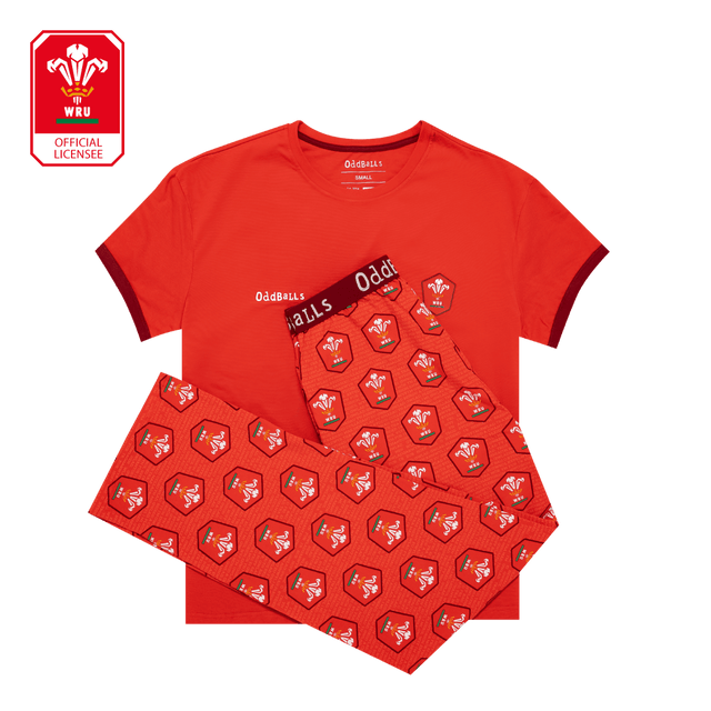 Womens Pyjamas - Welsh Rugby Union - Long and T-Shirt
