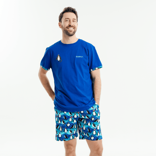 Penguins - Men's Short Pyjamas Set (T-Shirt & Shorts)