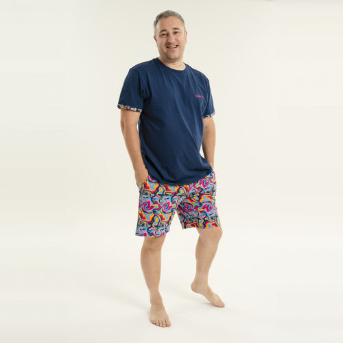 Ripple - Men's Short Pyjamas Set (T-Shirt & Shorts)