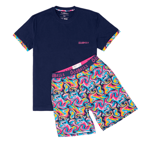 Ripple - Men's Short Pyjamas Set (T-Shirt & Shorts)