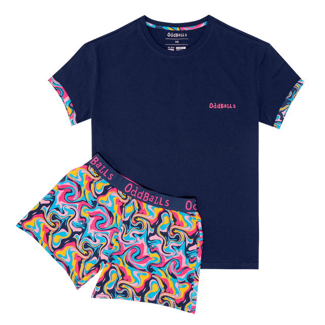 Womens Short Pyjamas - Ripple - Shorts and T-Shirt