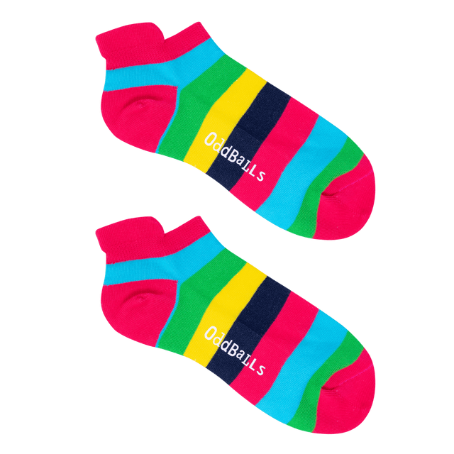 Rosy Stripes - Ankle Trainer Socks