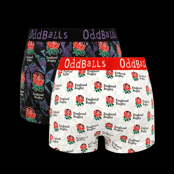 England Rugby Union 25/26 Bundle - Ladies Boxer Shorts 2 Pack