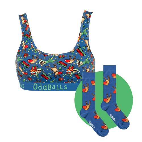 Rudolph Bundle - Ladies Bralette & Sock
