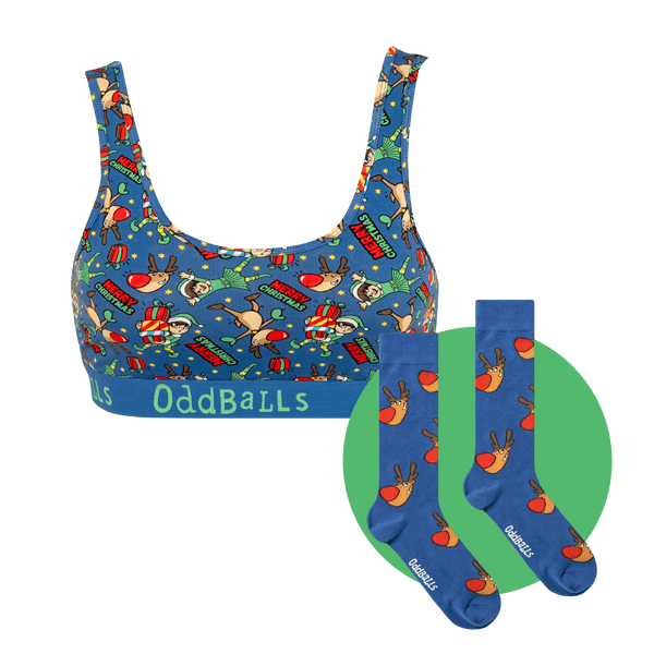 Rudolph Bundle - Ladies Bralette & Sock
