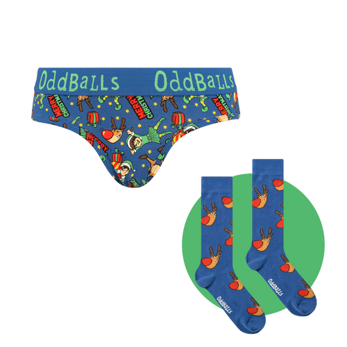 Rudolph Bundle - Ladies Briefs & Sock