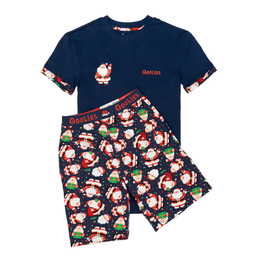 Santa - Kids Short Pyjamas Set (T-Shirt & Shorts)
