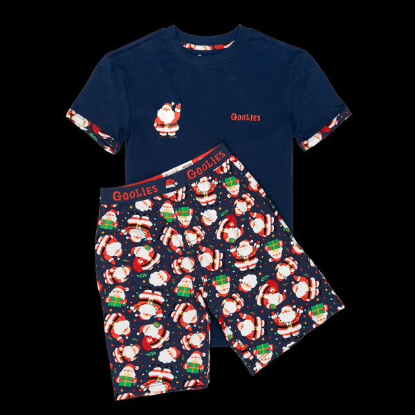 Santa - Kids Short Pyjamas Set (T-Shirt & Shorts)