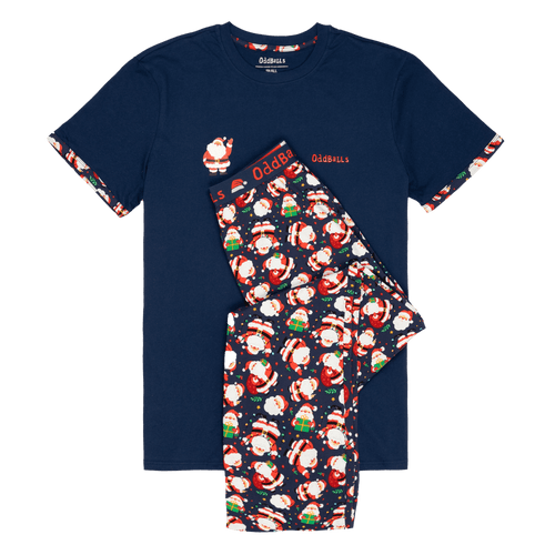 Santa - Men's Long Pyjamas Set (T-Shirt & Trousers)